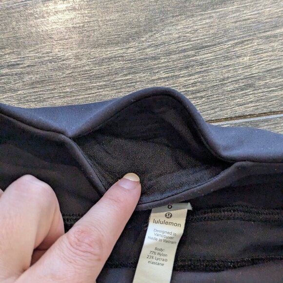 Lululemon Women's 6 Invigorate High Rise Tight Legging 25” Black media pockets - Picture 6 of 11